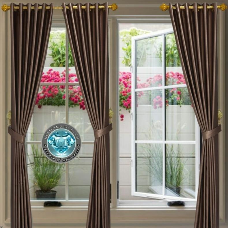 NEW Tirai Gorden minimalis tebal bahan import glossy embos Diamond decor jendela pintu kamar ruang t