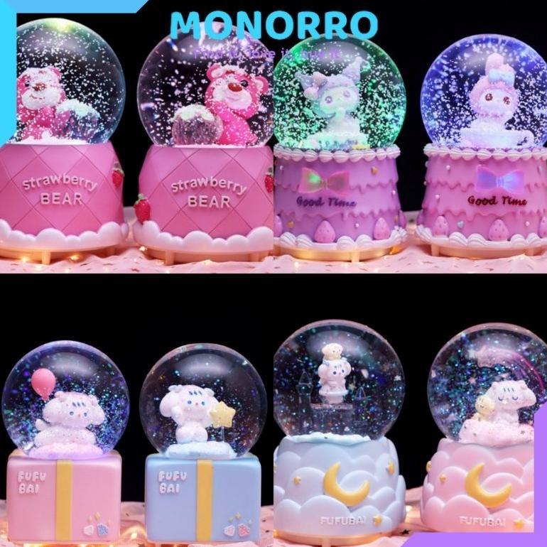 NEW Snowball Bola Kristal Bola Musik Karakter Moroll Kuro Lotso Kado Pajangan [terbaik][terlaris]