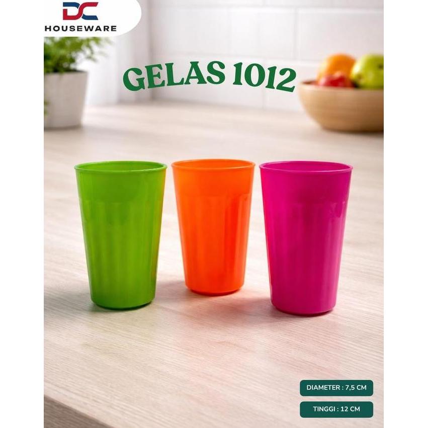 ( GELAS 1012 PLASTIK WARNA) - Gelas Plastik Warna warni / Gelas RR warna