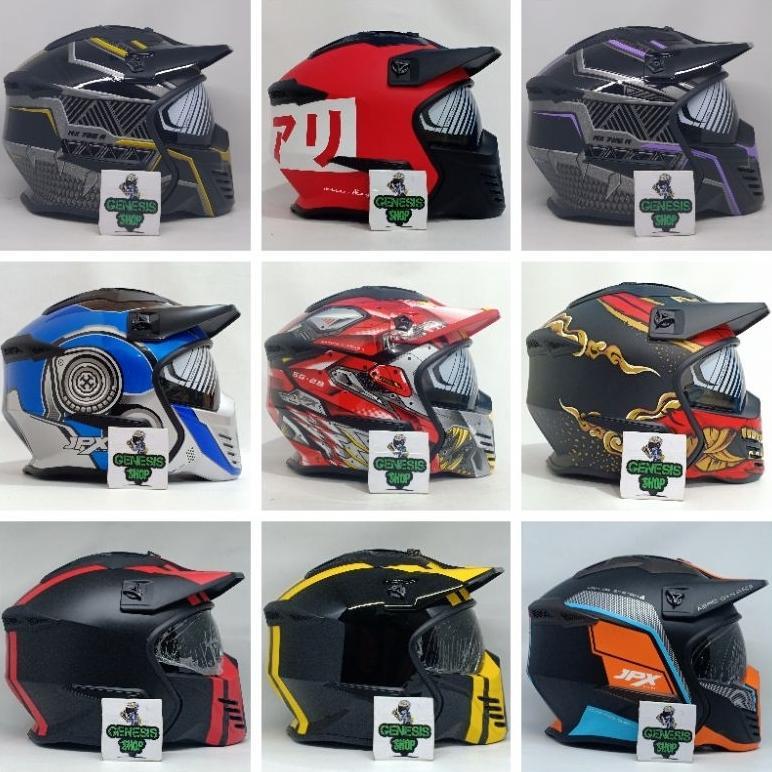 Helm JPX full face helm JPX MX 726R motif BABA/RANGER/MARZ/WOLF