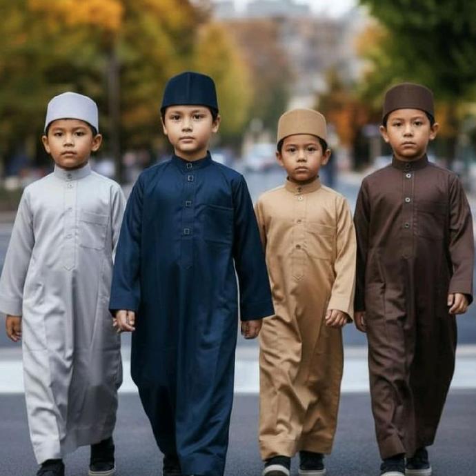 jubah anak laki laki lengan panjang bahan toyobo premium