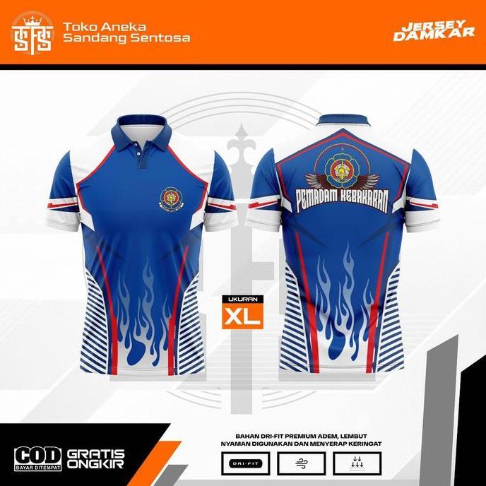Pesca- New- Tass Jersey Polo Damkar Gundam /Jersey Ngki Damkar Gundam /Kaos Polo Damkar/Kaos Lapanga