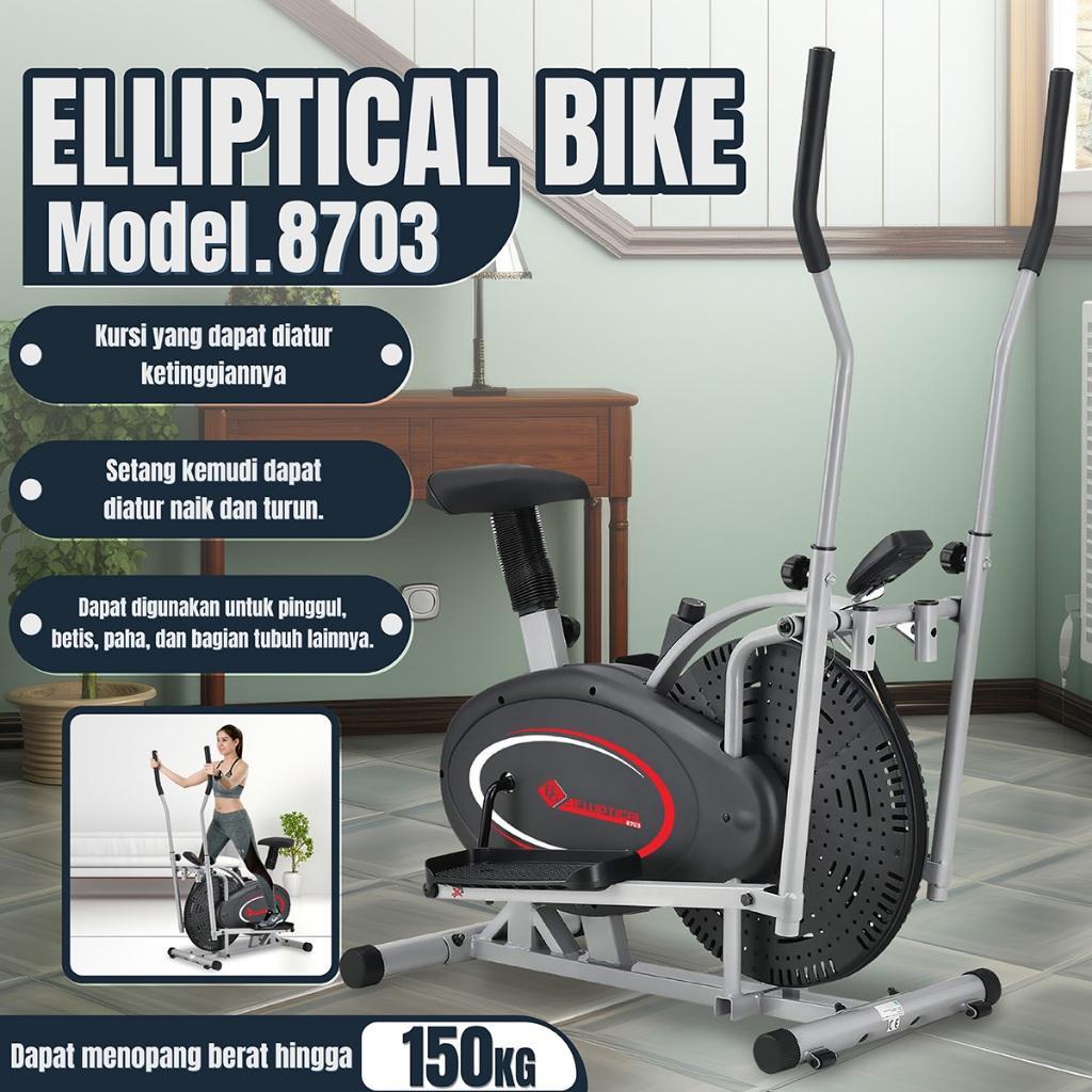 Elliptical Bike Sepeda Statis Orbitrack Platinum Fitness Gym Alat Olaharaga Kesehatan