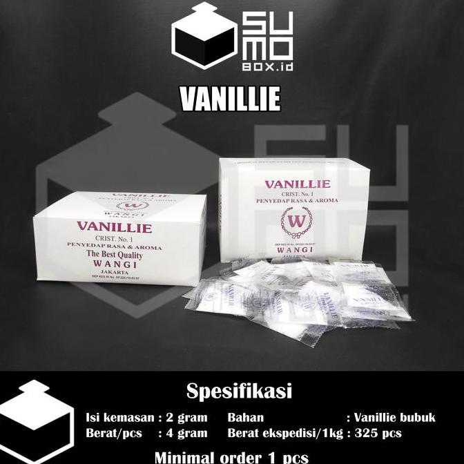 Pilihan- [Isi 100 Pcs] Vanilli Bubuk Sachet Eceran Vanili Wangi 2Gram