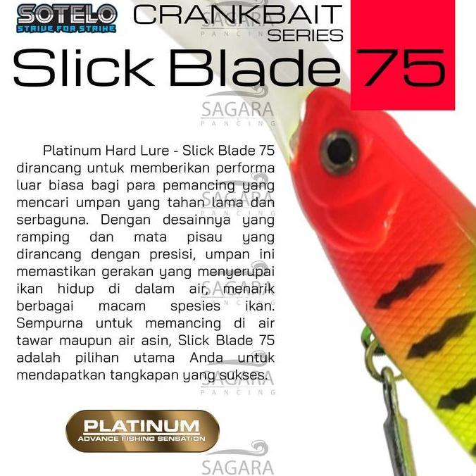 Pesca- New- Minnow Sotelo Slick Blade 75 | Minnow Floating | Minnow Mengambang | Umpan Pancing Lure 