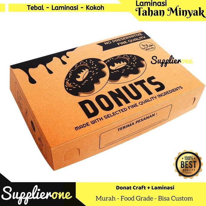 Bebasaja- Box Donat Isi 25 / Box Donat Motif / Dus Donat / Kemasan Donat / Kotak Donat