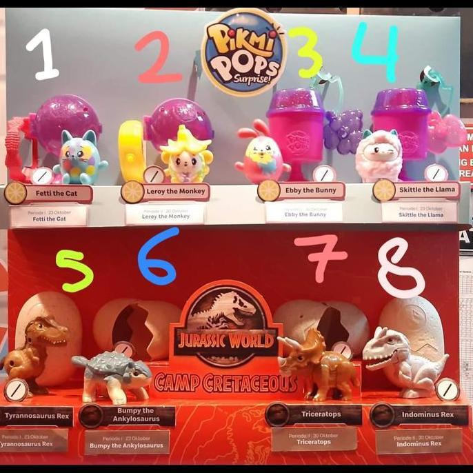 Pilihan - Jurassic World Camp Cretaceous Pikmi Pops Surprise Happy Meal Pop Mcd