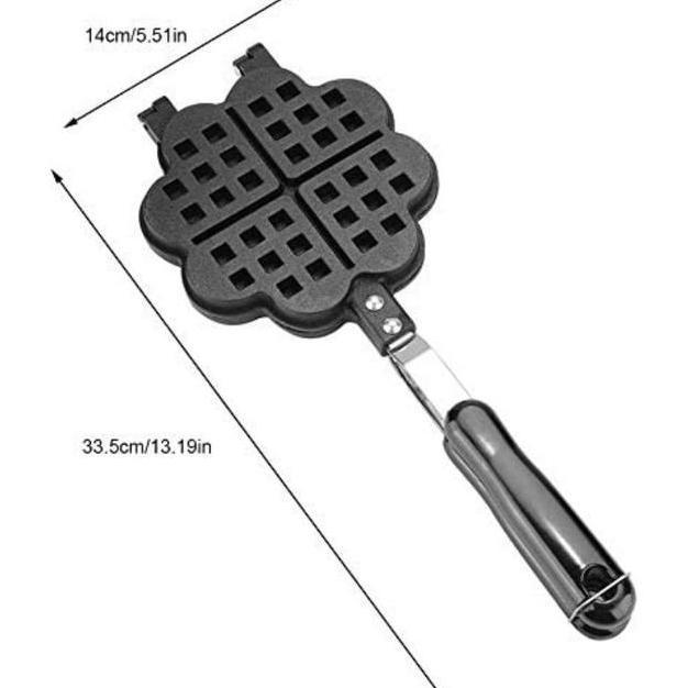 WAFFLE MAKER Cetakan Waffle Manual Segi Panjang Loyang Aluminium