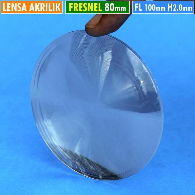 LENSA FRESNEL BULAT 80MM AKRILIK TIPIS 2MM RINGAN DIY LASER MINI BEAM SUPER FOKUS JARAK JAUH CUSTOM 
