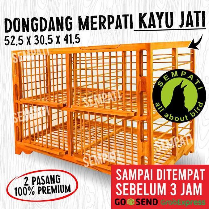 KHUSUS INSTAN Dongdang Merpati Kayu Jati Super Dongdang Merpati 2 Pasang 4 Pintu Kandang Merpati San