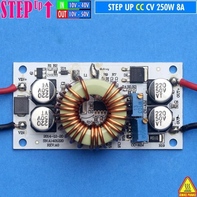 STEPUP 250W 8A POWER SUPPLY CC CV NCE6075K MODULE STEP UP CONVERTER DC KE DC ADJUSTABLE VOLT AMPERE 