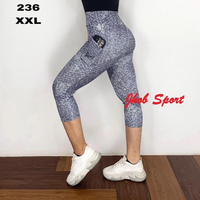 New - 236 Legging Pendek /Celana Legging Big Size/Legging Olahraga /Celana Olahraga Pendek Wanita Sp
