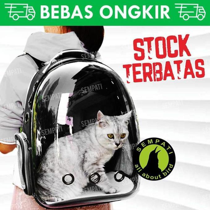 Tas kucing astronot import tas gendong kucing pet cargo box gendongan