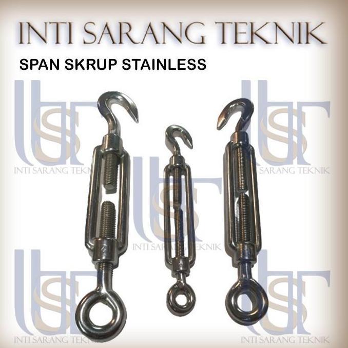 Span Skrup Stainless M12 - Turn buckle - Jarum Keras - ss304 sus304.