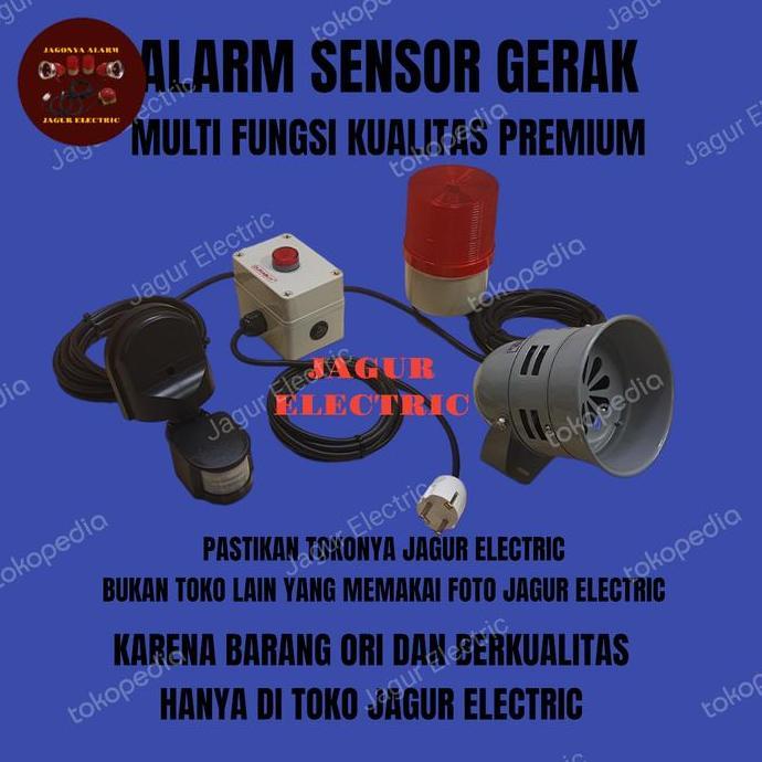 ALARM ANTI MALING/SIRINE ANTI MALING-290 + LAMPU DENGAN SENSOR GERAK (TERBAIK) (TERBARU) (TERMURAH)
