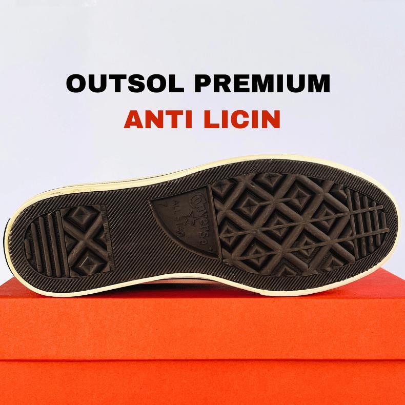 LIMITED 100% BNIB Sepatu Pria Casual Sneakers Converse 70'S High Original Black White hitam Putih Ti