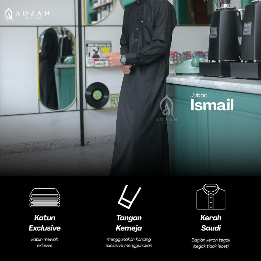 Promo Terbaru Adzan Moslem - Jubah Gamis Thobe Slimfit Pria Ismail Warna Biru Langit