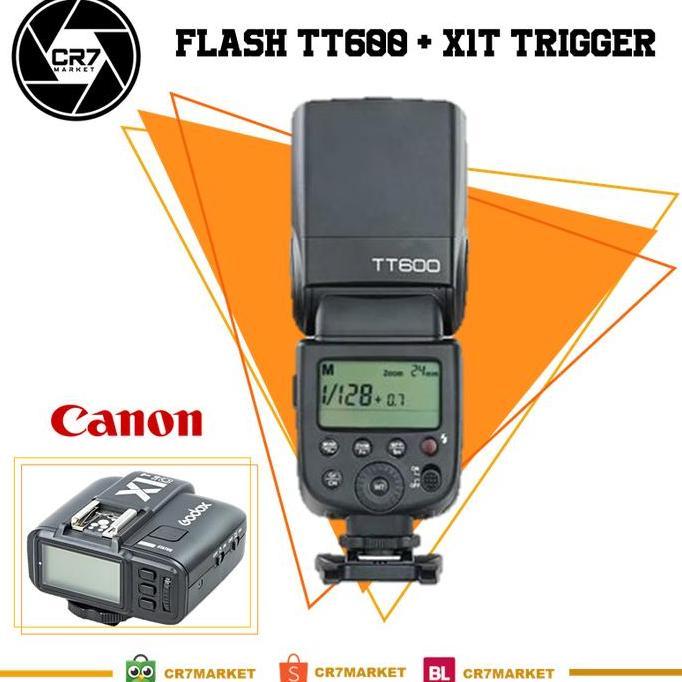 PAKET FLASH GODOX TT 600 + TRIGGER GODOX TTL XIT-C FOR CANON
