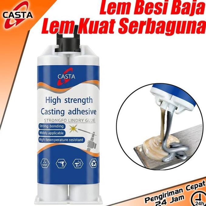 CASTA Lem AB Besi Super Kuat Tahan Panas Lem Perekat Super Untuk Reparasi Mobil /Rumah (Lem Besi Kay