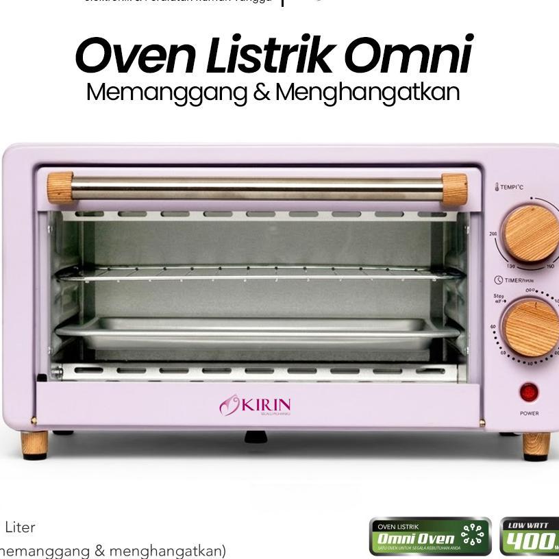 Oven Kirin + Microwave Kirin Kbo-100 Oven Toaster 10 Liter Low Watt