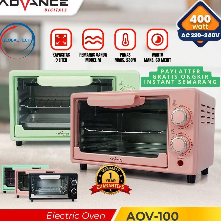 Advance Aov-100 Oven Listrik 9 Liter | Oven Mini Serbaguna Panggang Kue Roti | Hemat Listrik 100% Or