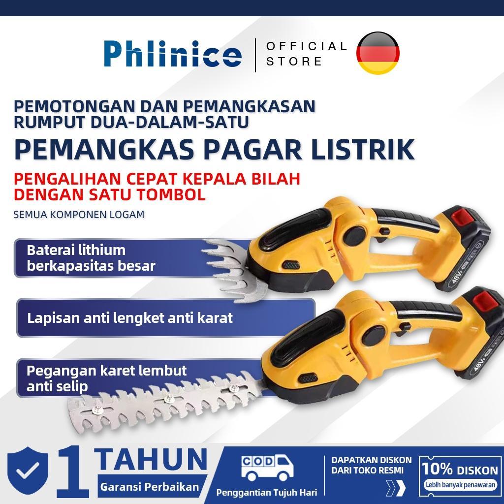 Pemangkas Pagar Elektrik Gunting Pemangkas Pagar Pemangkas Pagar Pemangkas Isi Ulang Sabuk Hijau Ber
