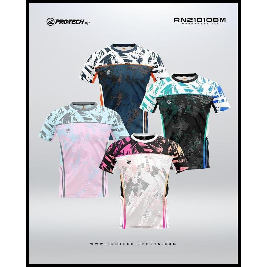 Terbaru Baju Padel/Pickleball/Running/Pingpong/Badminton/Gym/Lifestyle Protech Badminton Dry Fit Tou