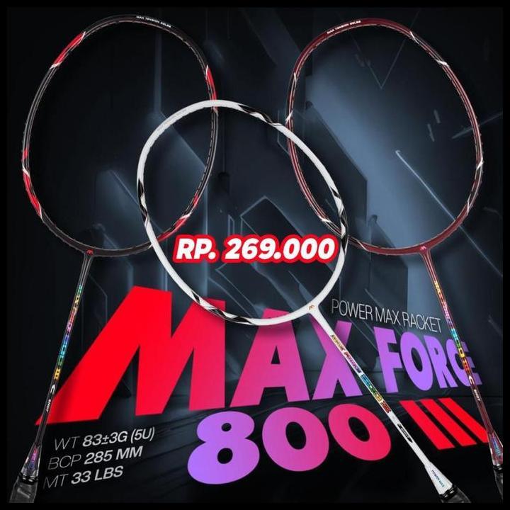 Harga Promo Raket Badminton Power Max Powermax Max Force 800 Gen Iii Original 32Lb