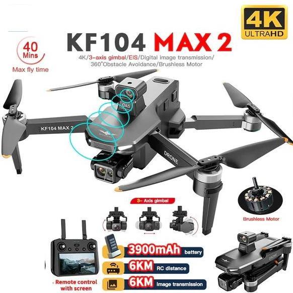 KF104 Max 6KM Drone GPS 3-Axis Gimbal 4K Camera VS SJRC F22 S2 PRO+ VS KF100 MAX