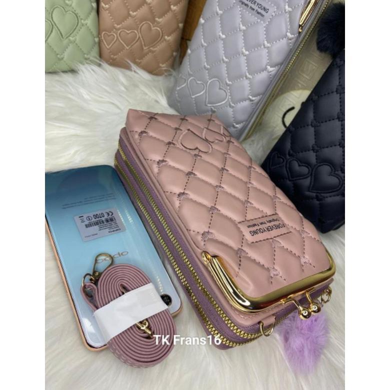 limited tas hp behel resleting 2 motif bordir cantik kualitas premium