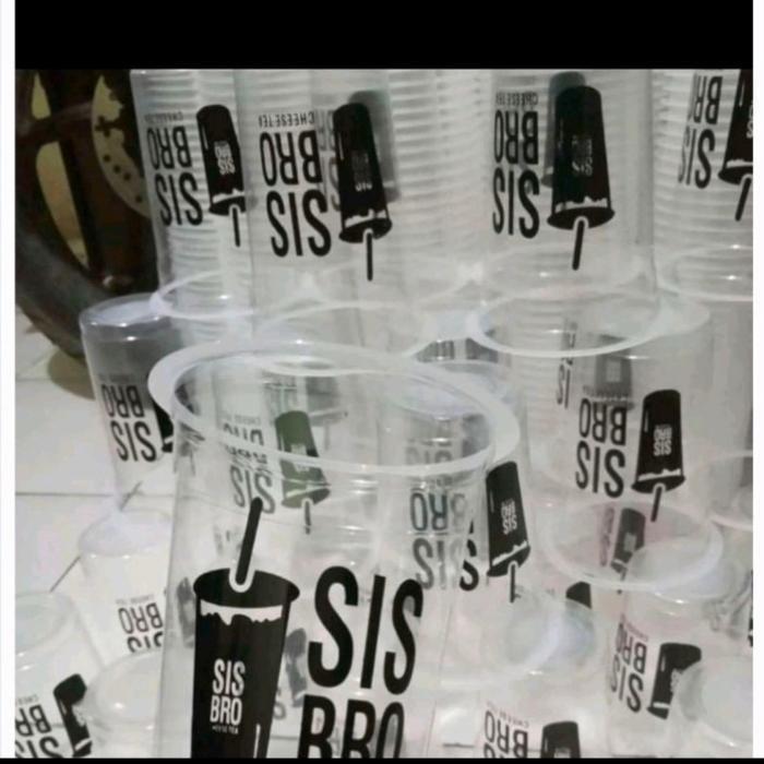 sablon cup plastik 12oz 14oz 16oz 22oz oval/datar