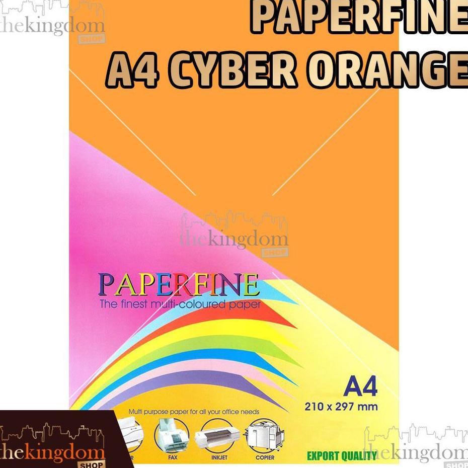 Paperfine Kertas Hvs Warna A4 Cyber Orange Oren Orens Isi 500 Lembar Kode Warna 371