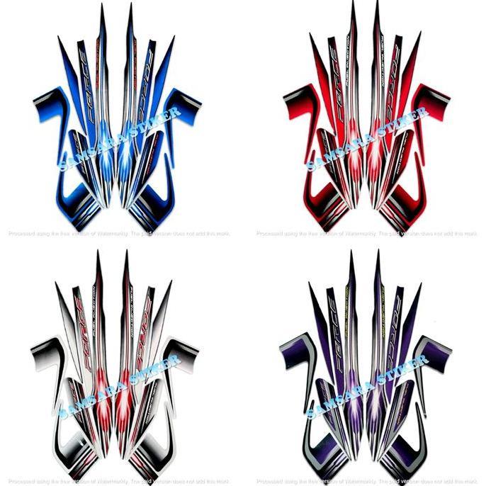 STICKER STRIPING MOTOR VEGA FORCE 2014 FI SEPASANG STANDAR 1SET Motorcycle
