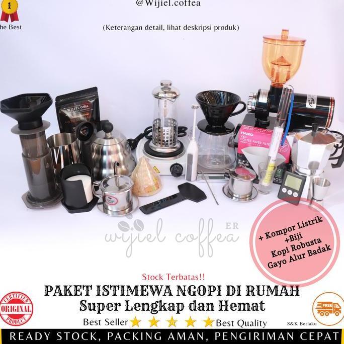 Paket Alat Kopi Lengkap - Alat Kopi ISTIMEWA - Aeropress - V60 - Kopi