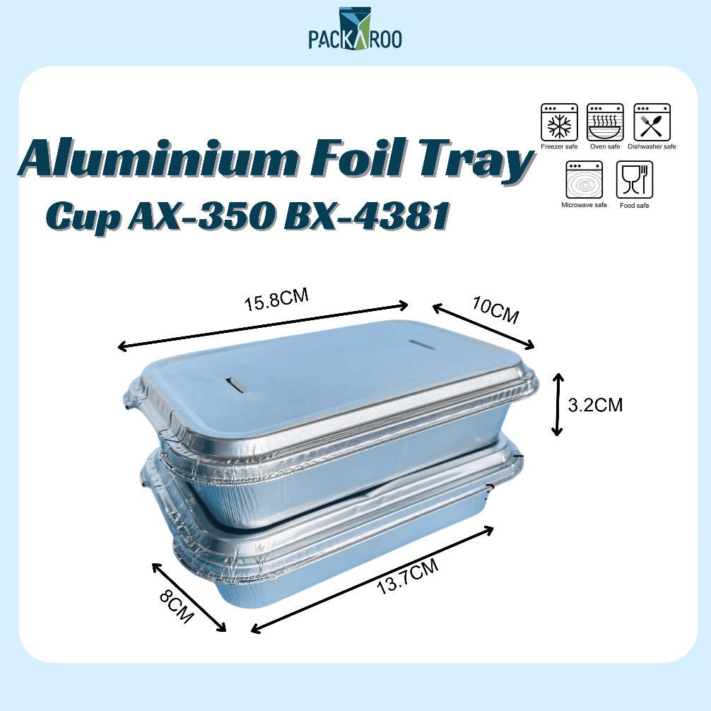 Big Sale Aluminium Foil Tray Cup Ax-350 Bx-4381 350Ml + Tutup Foil / Dimsum Mentai Macaroni Schotel 