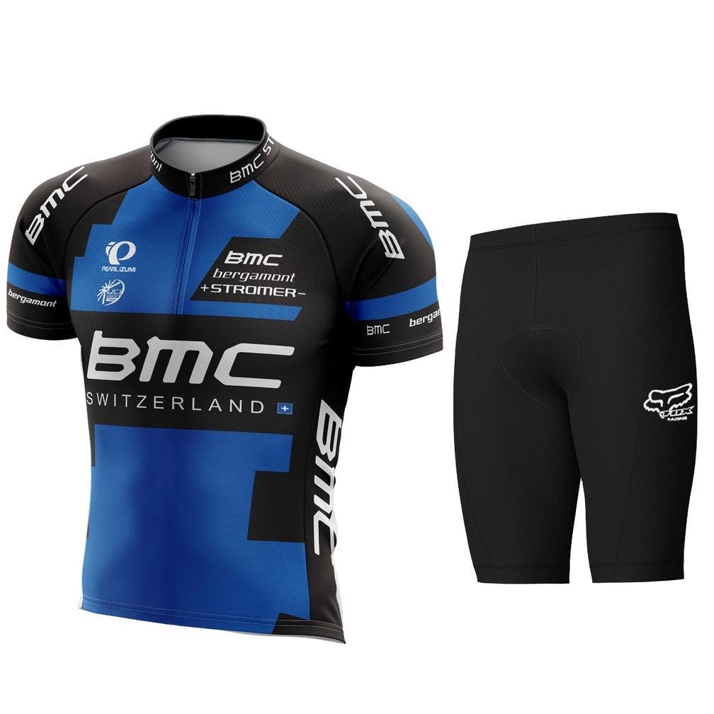 new setelan kaos jersey sepeda dan celana sepeda set bmc mtb roadbike unisex