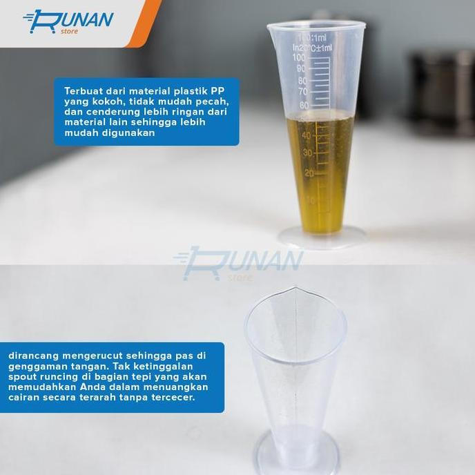 Gelas Ukur 100ml - Gelas Takar Jigger Plastik 100 ml - Measuring Cup