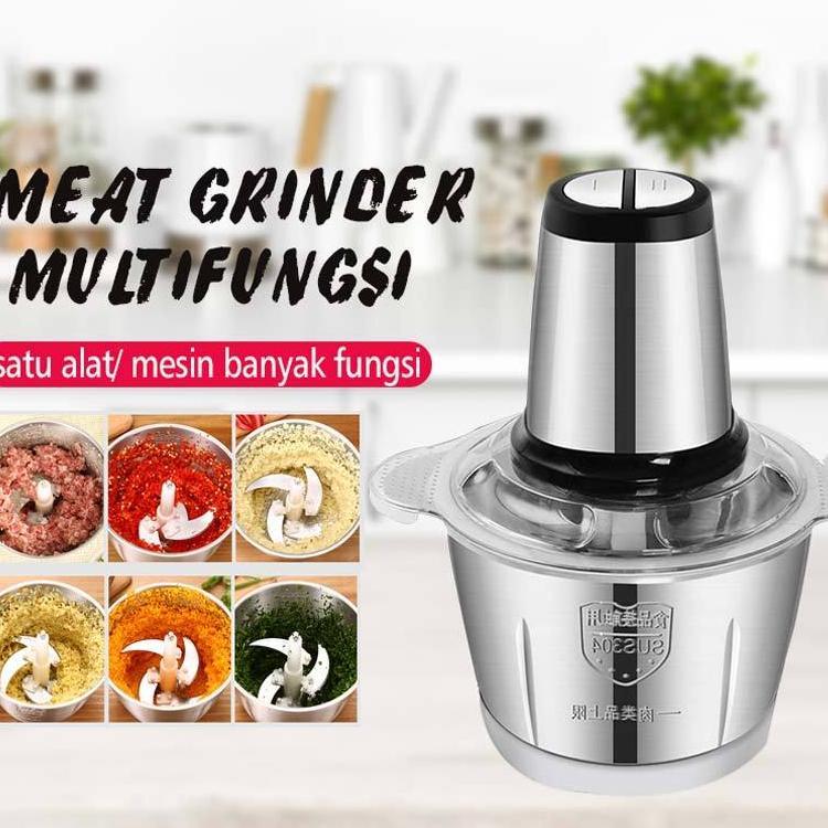 Chopper / Blender Daging / Meat Grinder / Juicer Stainless Steel - 3.0 Liter