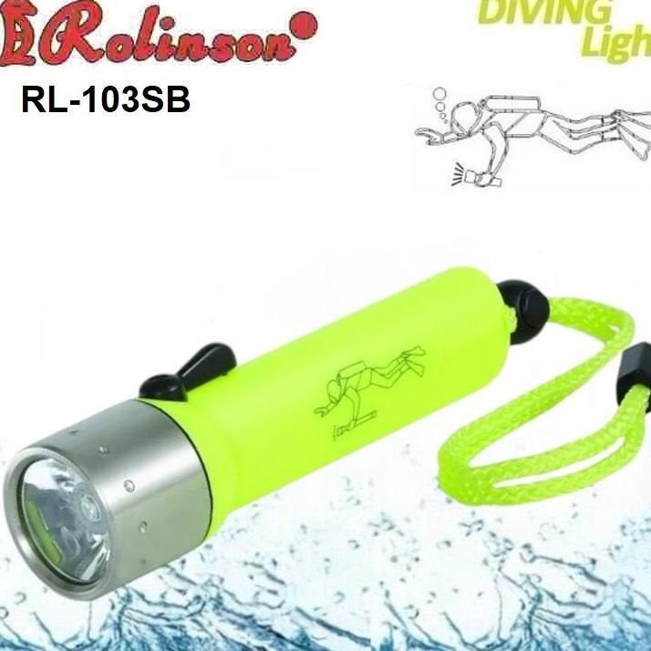 Senter Selam Anti Air Senter Led Diving Flash Rolinson Rl-103Sb Waterproof