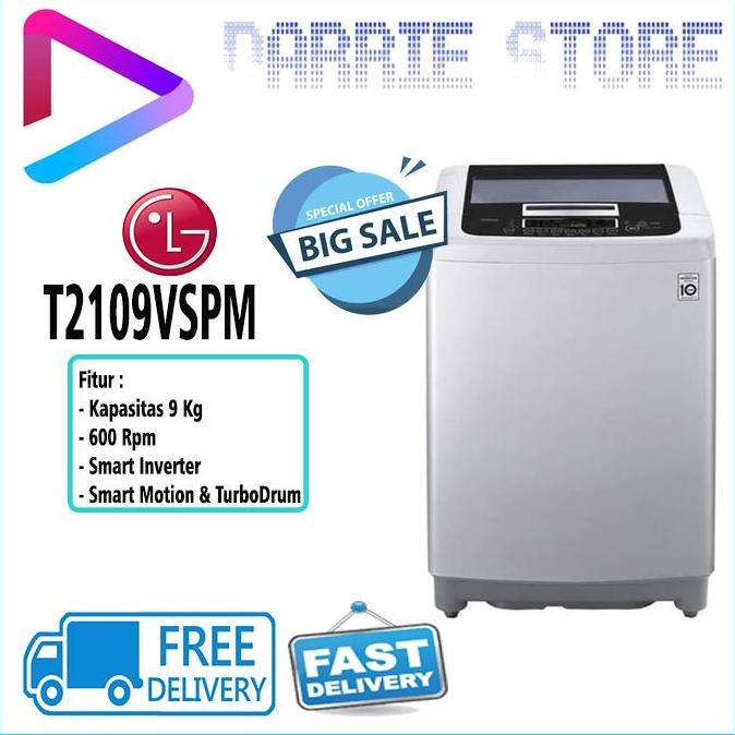 (Good) LG T2109VSPM MESIN CUCI 9 KG TOP LOADING WASHER T2109 2109VSPM