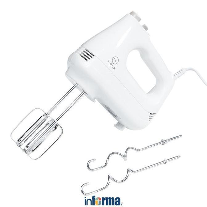 (Good) Informa Kels Delly Hand Mixer - Putih Pengaduk Adonan Kocokan Telur Alat Masak Pembuat Kue Pe
