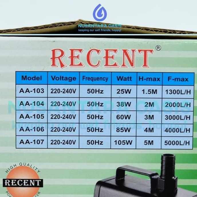 Mycats- Pompa Air Celup Recent Aa-105 Submersible Pump Aa 105 Aa105