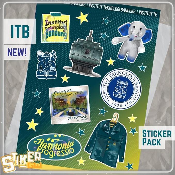 Newpic- [New] Sticker Pack Itb - Stiker Institut Teknologi Bandung Kampus Sticker Laptop Ipad Buku C