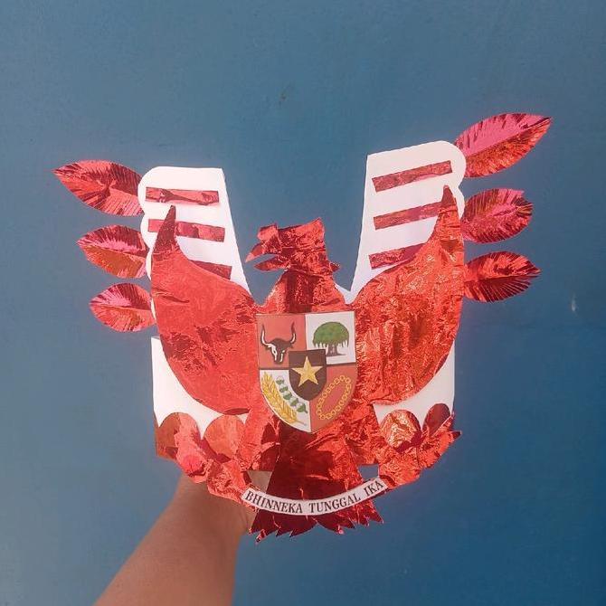 Topi hias agustusan topi tema kemerdekaan topi karton kerajinan kertas