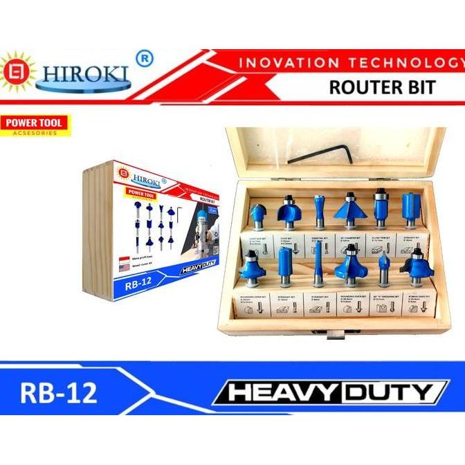 HIROKI MATA PROFIL KAYU SET 12PC ROUTER KUALITAS DIATAS MAILTANK SH121 TERBAIK
