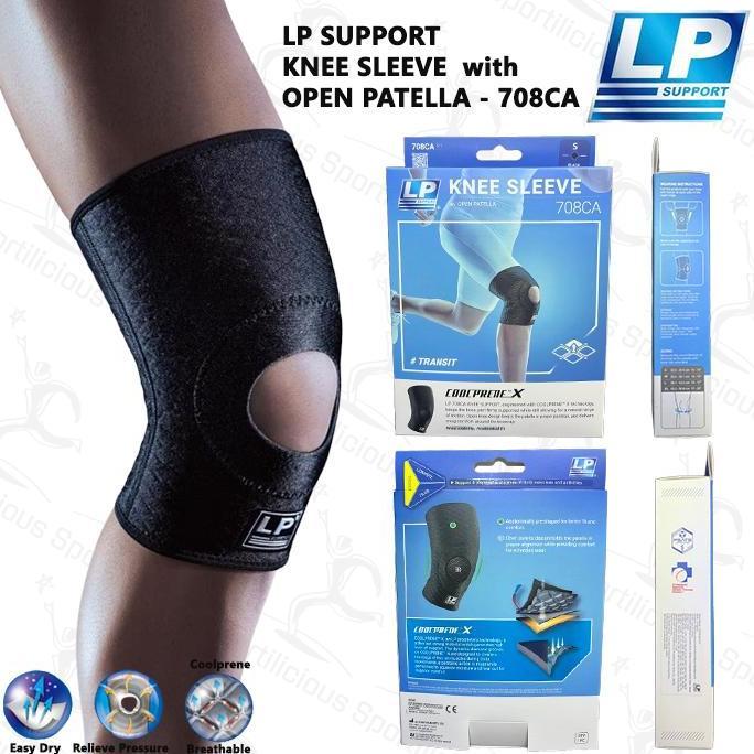 LP SUPPORT COOLPRENE X Knee Sleeve with Open Patella 708CA Black ORIGINAL