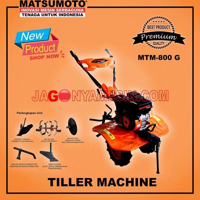 Traktor Mini Bajak Tanah Kering Cultivator Mtm-800G ( Garansi Resmi )