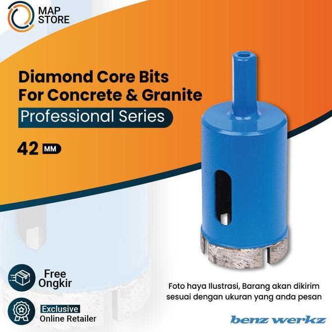 DIAMOND CORE BITS / MATA BOR GRANIT / MATA BOR TEMBOK 42MM BENZ TERBAIK