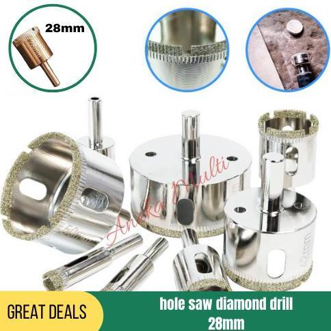 HOLE SAW BOR KACA GRANIT KERAMIK DIAMOND CORE BIT DRILL  28MM HARGA KHUSUS