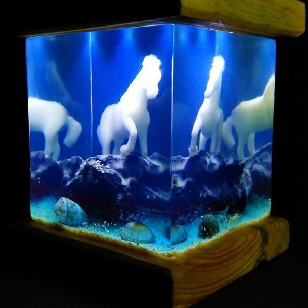 Lampu Tidur / Lampu Hias Resin (Bisa Custom)